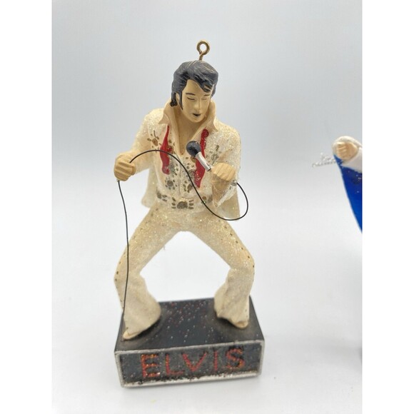 Elvis Presley Christmas Tree Hanging Ornament Bundle of 2 - Picture 2 of 12